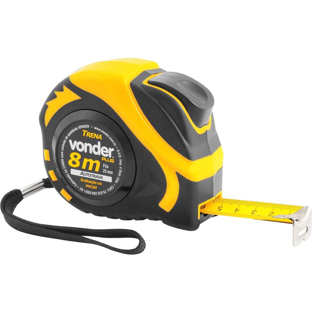 Trena Profissional Emborrachada Com Autotrava 8m x 25mm - Vonder 3868808808