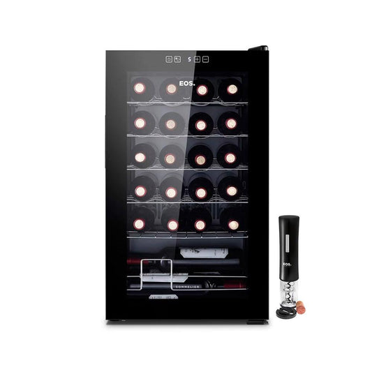 Adega 24 Garrafas Climatizada Painel Touch EAC24G 220V com Abridor Elétrico Preto EOS