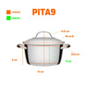 Panela Caçarola Funda Allegra Aço Inox Fundo Triplo 16 cm PITA9 1,5L - Tramontina 62654160