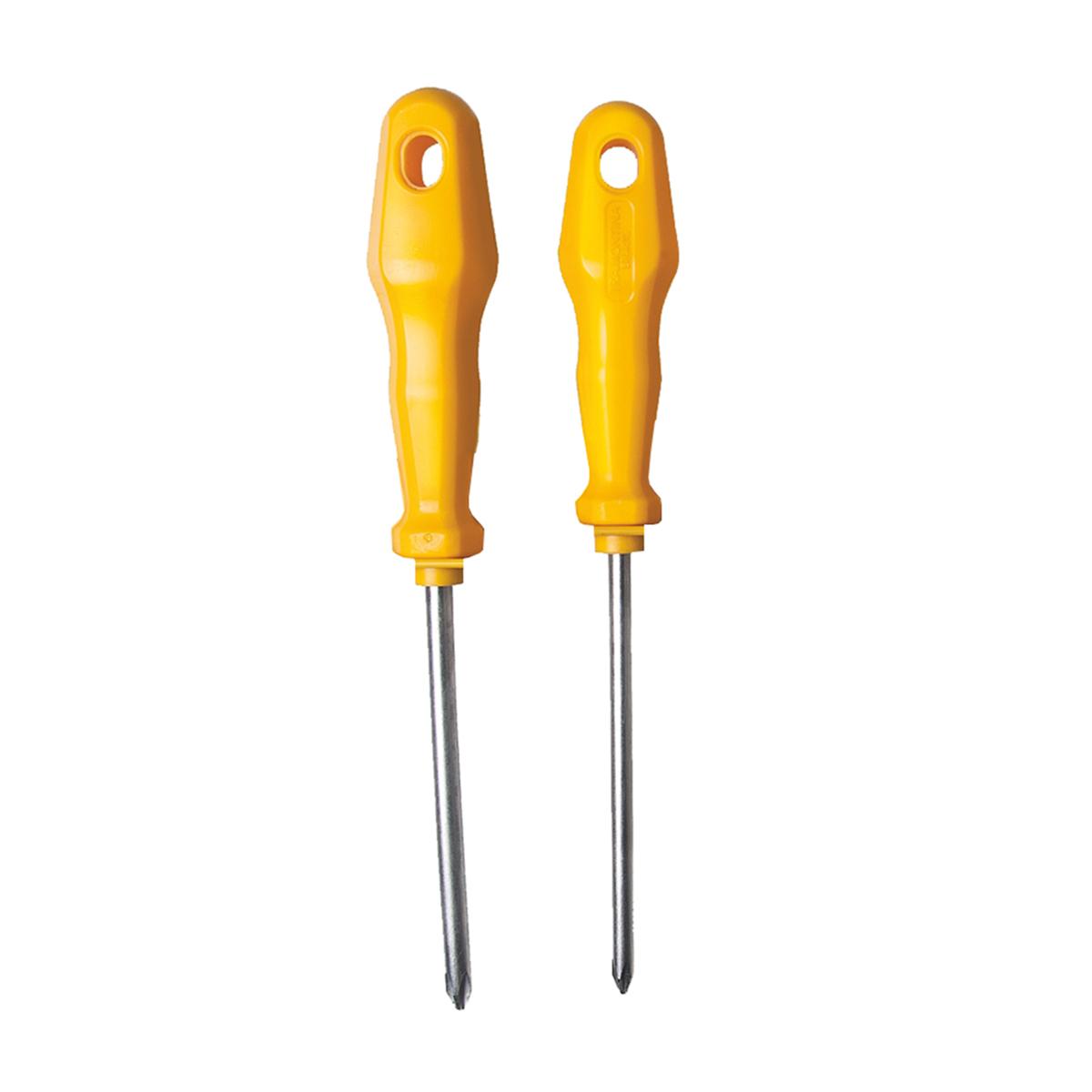 Jogo de Chaves de Fenda Chata e Cruzada Master Yellow Com Suporte 6 Peças - Tramontina 41516536