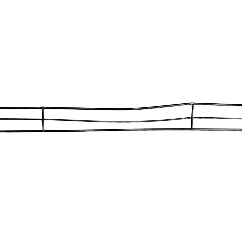 Kit - 4 Aparadores Aramados Em U Para Organização De Gôndola 30x91 Preto - SA Gôndolas