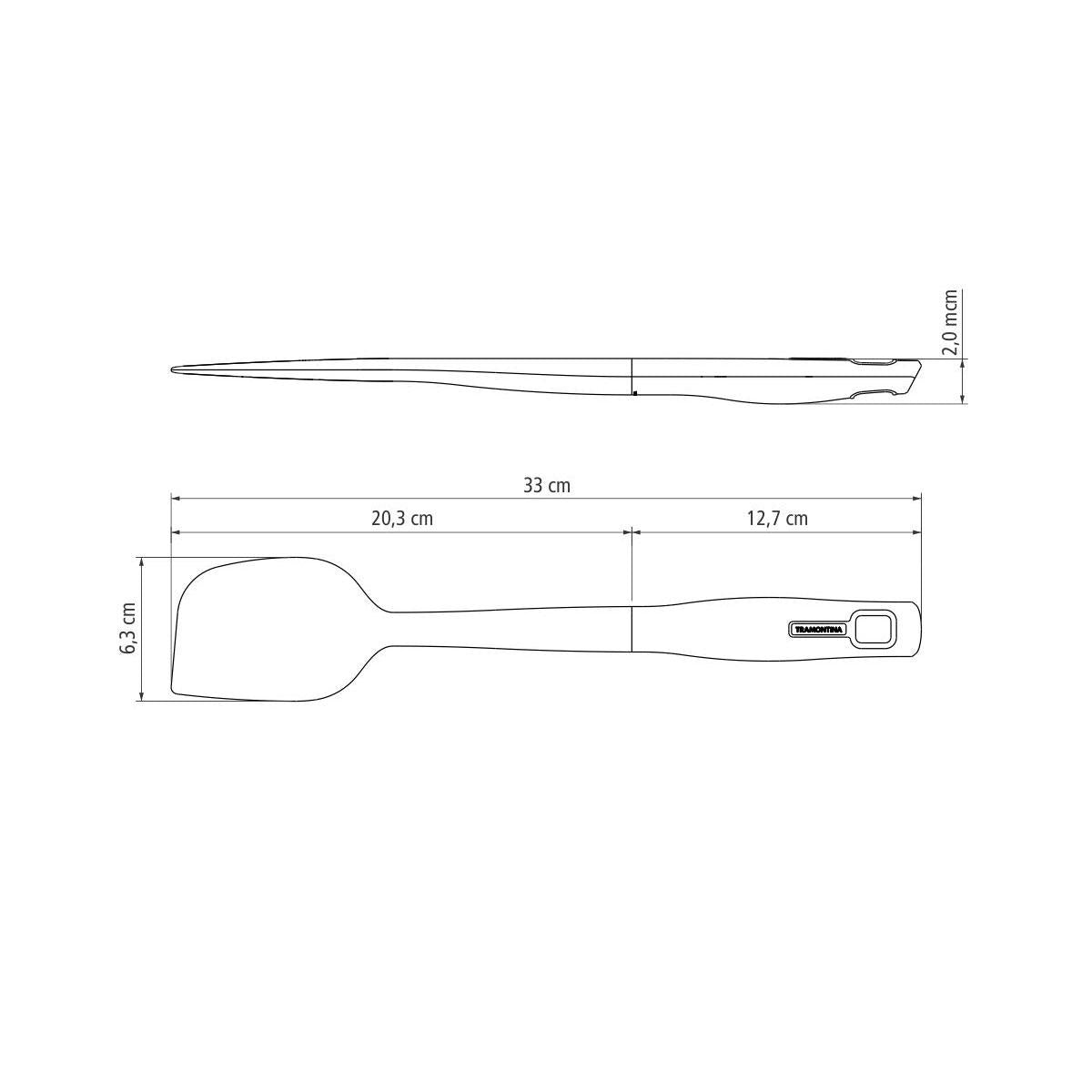 Espátula Verano em Silicone Com Cabo de Polipropileno Ônix - Tramontina 25575130