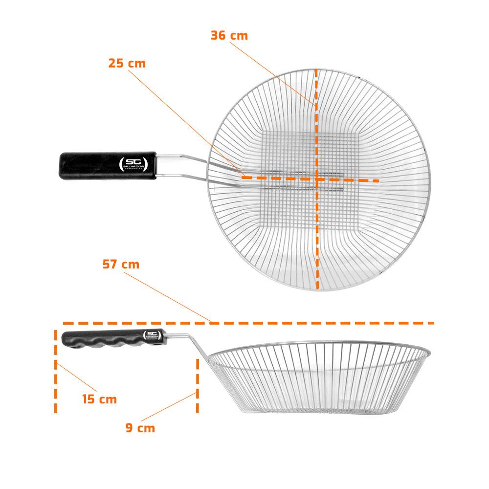 Cesto para Fritadeira Redondo Grande Galvanizado Multiuso TFAO 40 - Metalcubas