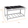 Fogão Industrial Profissional Extra Inox 8 Bocas 4 Duplas Com Espera Para Forno Ei8d4e - Venâncio