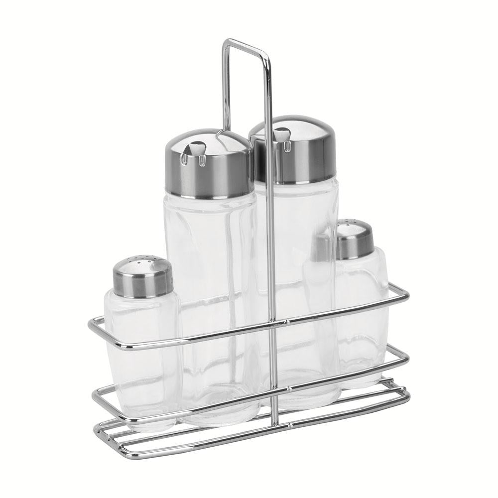 Galheteiro Porta Vinagre e Azeite Ciclo em Vidro e Aço Inox Com Alça 4 Peças - Tramontina 61533020