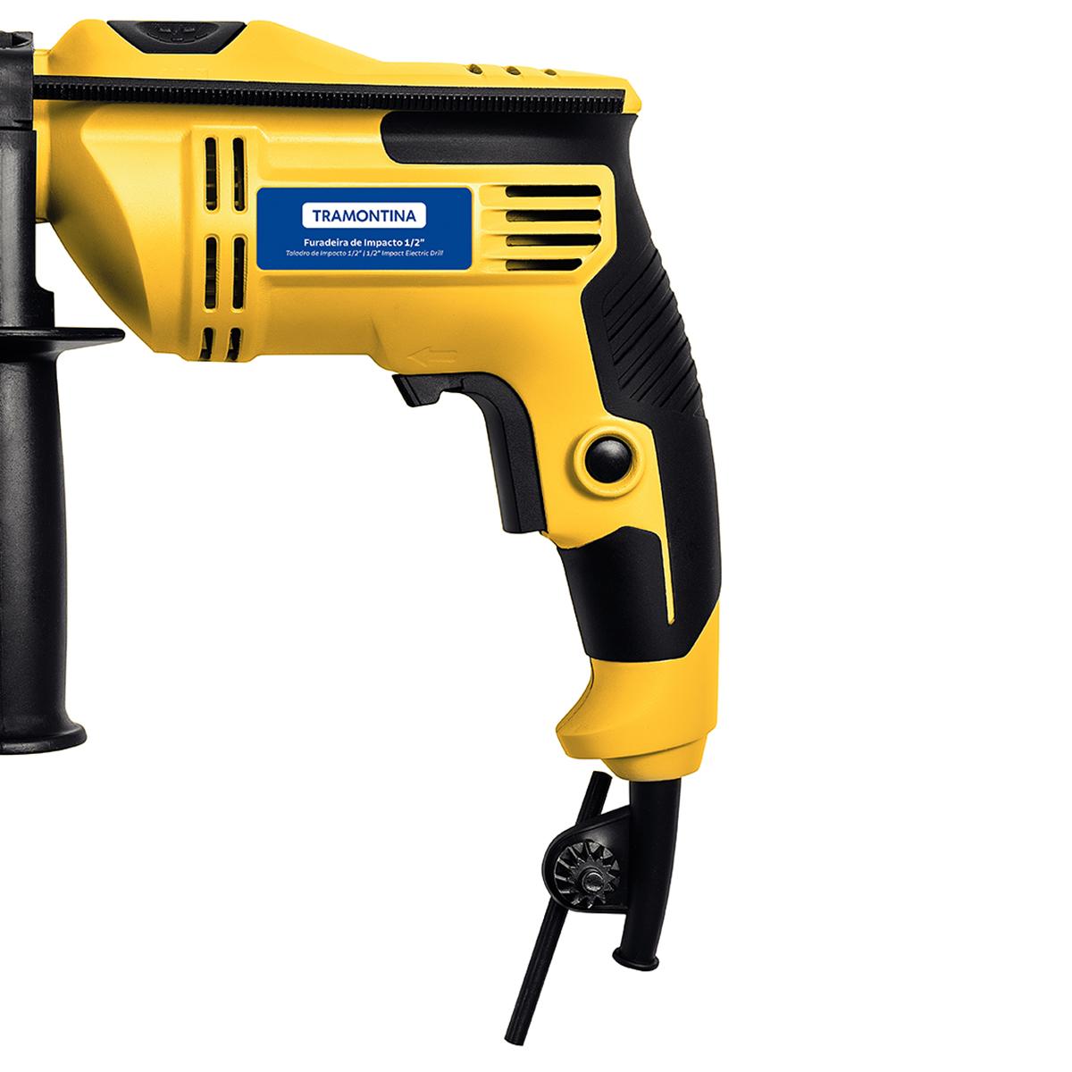 Furadeira de Impacto 500w 1/2" Com Empunhadura e Sistema de Reversão 220v - Tramontina 42360220