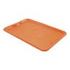 Conjunto 6 Bandejas Plásticas Self-Service Refeição 48 x 32,5 x 2 BR-100 Laranja - Della Plast