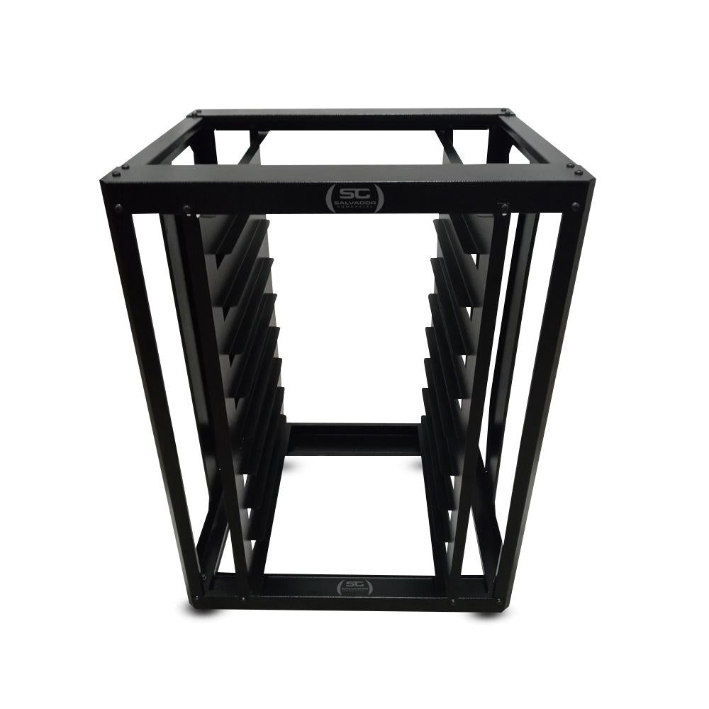 Kit Mesa Bancada Cavalete de Apoio 8 Níveis CFCS Preto + 8 Assadeiras 35x35 - Venâncio
