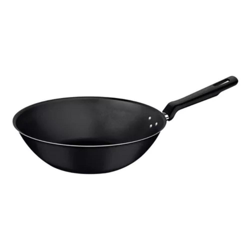 Panela Wok Loreto em Alumínio Antiaderente Starflon Grafite 3,6l Com Espumadeira Tramontina
