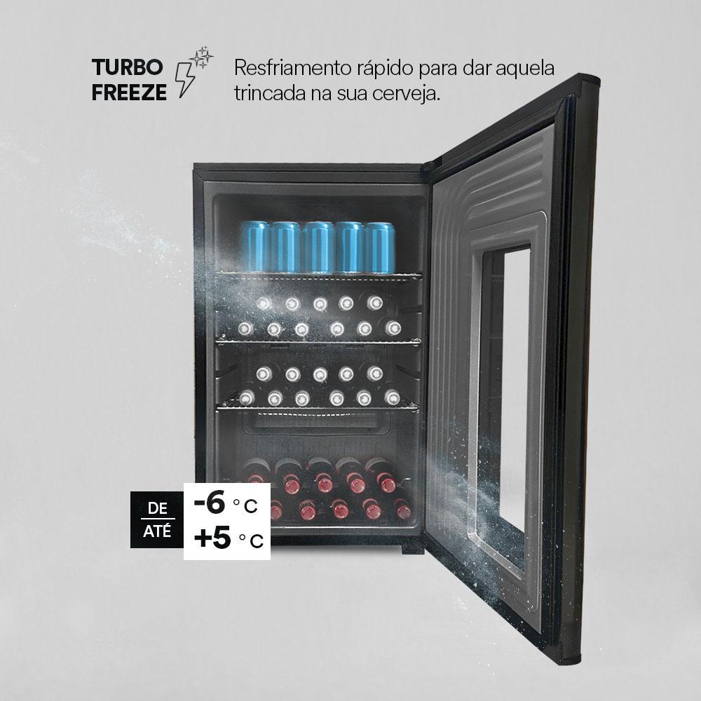 Visa Cooler Cervejeira Doméstica Porta Inox Frost Free -6 a 5 ºc 100l Ece110 Bierhaus 220v - Eos
