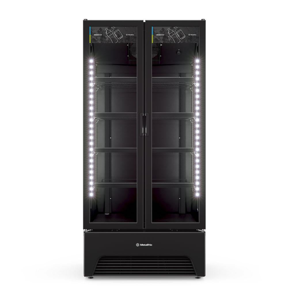 Refrigerador Expositor Vertical Bebidas Duas Portas Vidro 691/752L VB70AH All Black 220V - Metalfrio