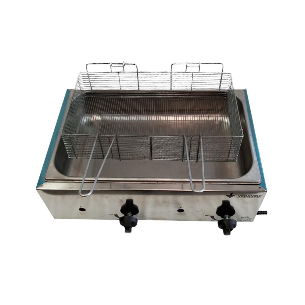 Fritadeira Profissional a Gás 10 Litros Tacho 1 Cuba Óleo SFG 111 - Venâncio
