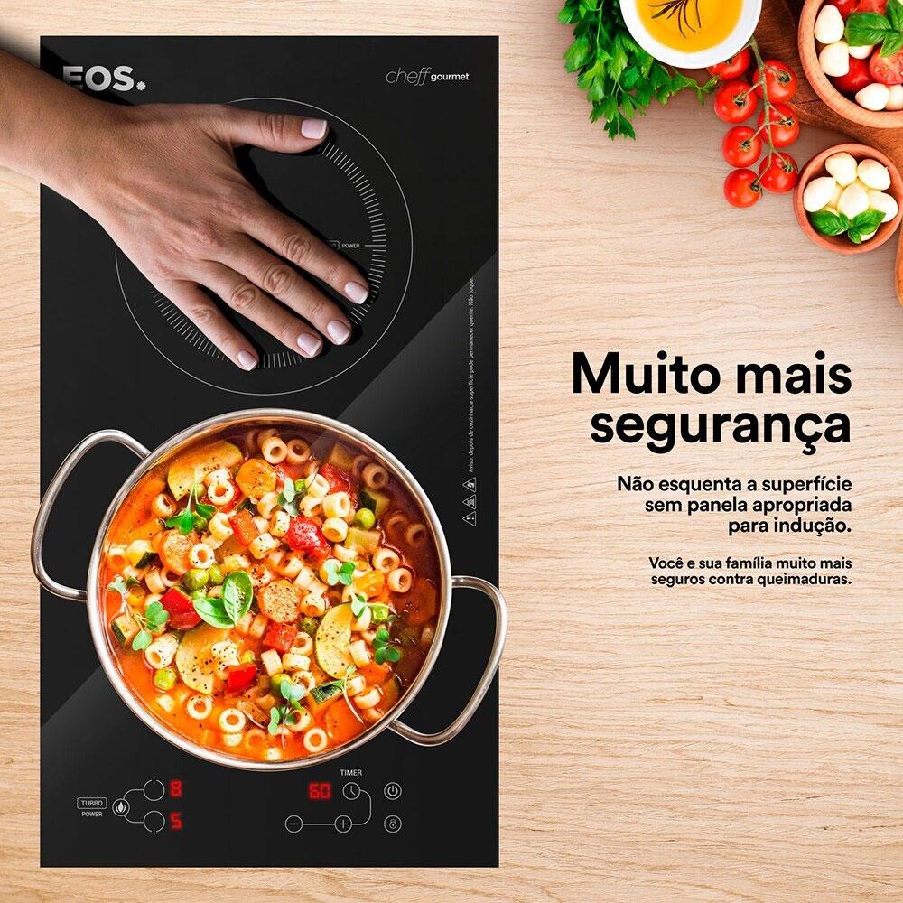 Fogão Cooktop De Indução Freezone 2 Bocas De Embutir 3500W ECI02EPF 220V - EOS B186255