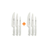 Kit - 2 Jogos de Facas Premium Em Aço Inox Cabo Branco 3 Peças - Tramontina