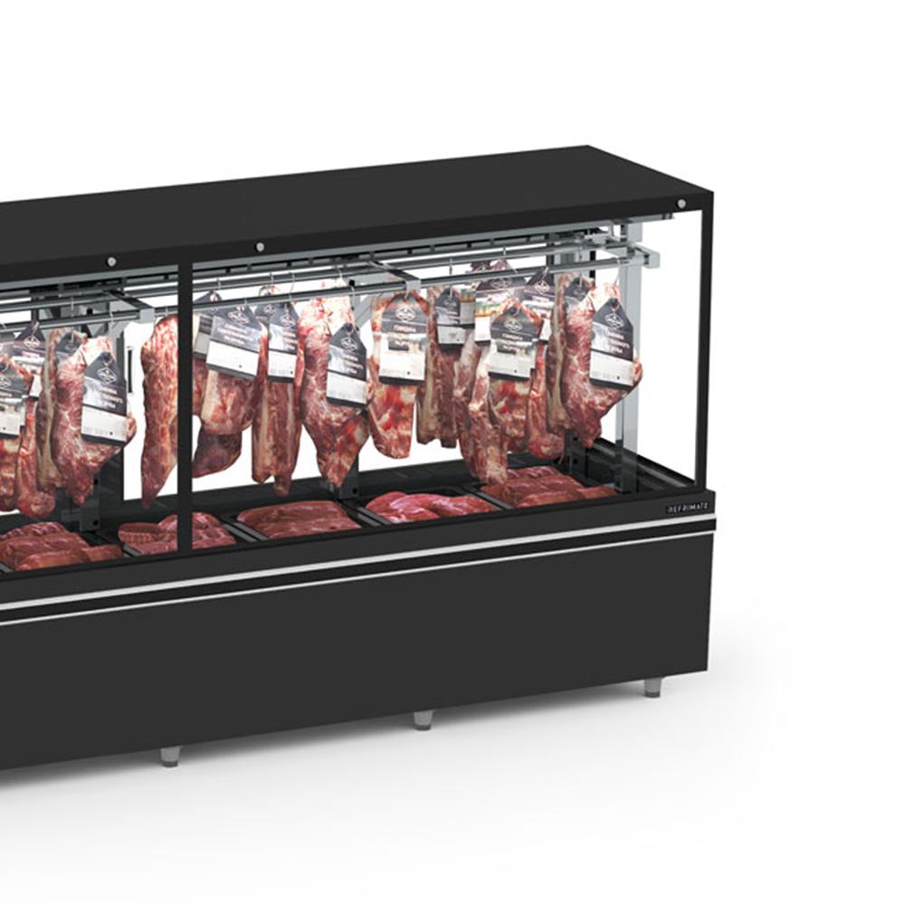 Expositor De Açougue Profissional Vanguard Gancheira Dupla Ar Forçado 3m EAVTG3000 AF 220V - Refrimate