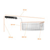 Cesto Pequeno Retangular Galvanizado Fritador Gfao18/30 - Metalcubas