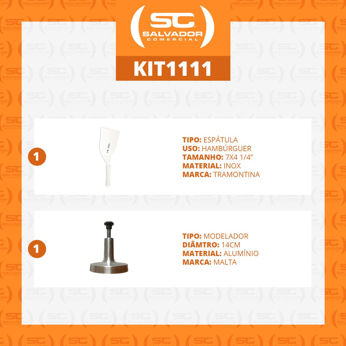 Kit Hambúrguer - Espátula Profissional + Modelador de Hambúrguer 14cm - Tramontina