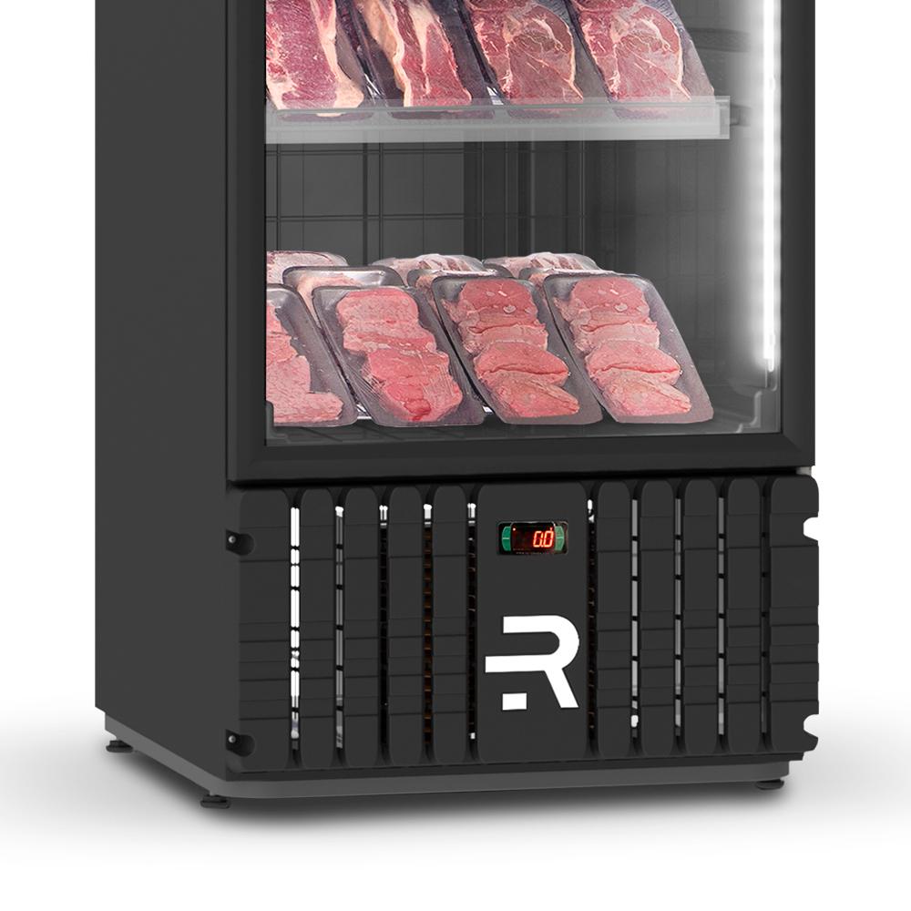 Refrigerador Visa Expositor Preto Para Carnes 570L Porta De Vidro 0°C a 5°C VCCA570PVPP 220V - Refrimate