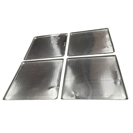 SEMINOVO - Kit 4 Assadeiras Estampada Alumínio 35cm x 35cm Prp-004/fc4emv - Imeca 6086