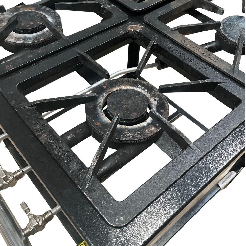 SEMINOVO - Fogão 4 Bocas 2 Duplas e 2 Simples Queimadores Ferro Fundido Baixa Pressão PMSD-42 G2 - Progás