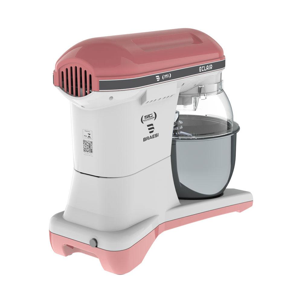 Batedeira Planetária Profissional Eclair 10 Velocidades 5L 800W BP-500 Rosa Bivolt - Braesi