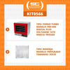 Kit - Forno Turbo Prp-004 Plus Digital 127v Vermelho + 4 Assadeiras - Progás