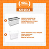Kit - Freezer Horizontal Tampa de Vidro 318/399 Litros Nf40 - Metalfrio 127v + 8 Cestos Nextgen Branco