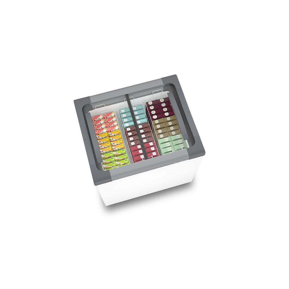 Kit Freezer Horizontal Tampa De Vidro 144/185 Litros NF20 - Metalfrio 127V + 4 Cestos Nextgen Branco