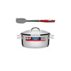 Kit Caçarola Aço Inox Solar 4,7 Litros PIT 1 + Espátula Verano em Silicone - Tramontina