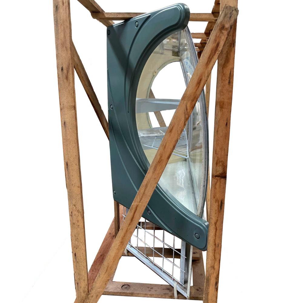 SEMINOVO - Balcão Expositor Vitrine Panorâmica Curva Seca VPCV 1280 Cinza - Refrimate