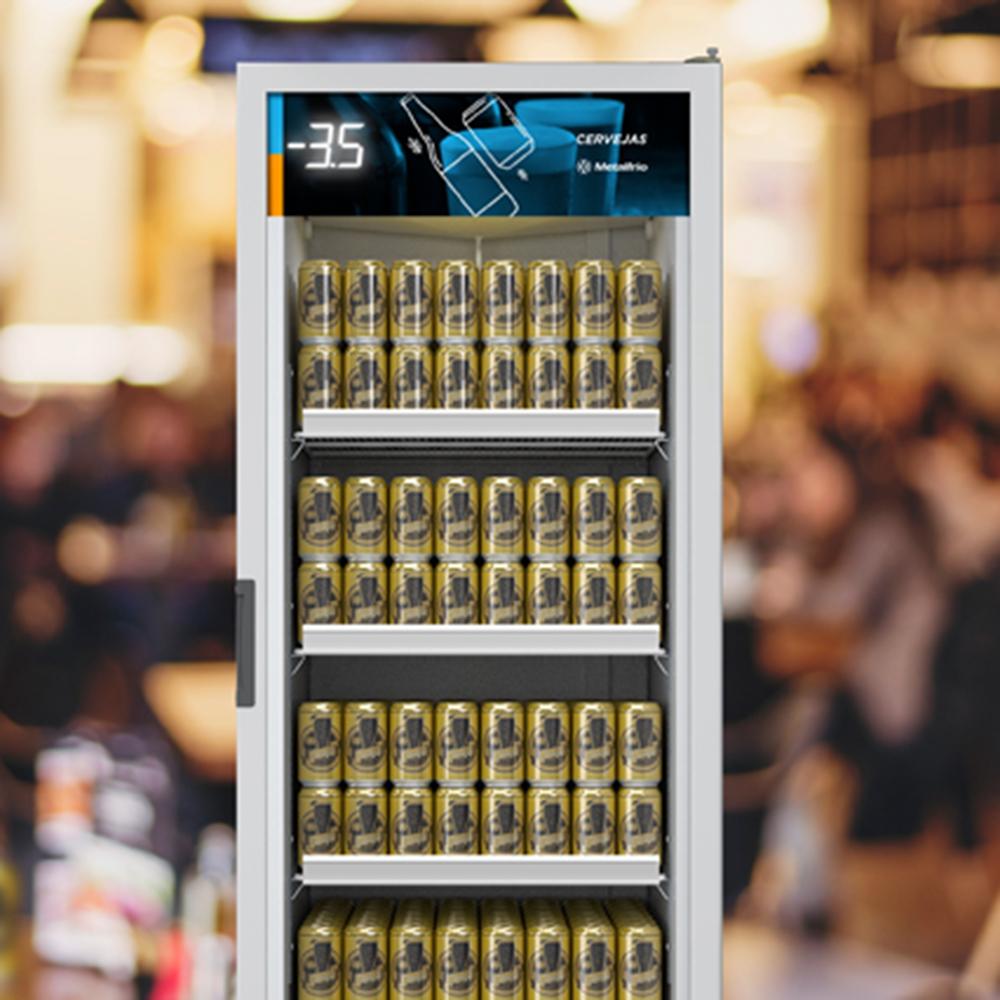 Cervejeira Expositor Vertical 127V Porta de Vidro 513/576 Litros VN50AH Optima Branca - Metalfrio