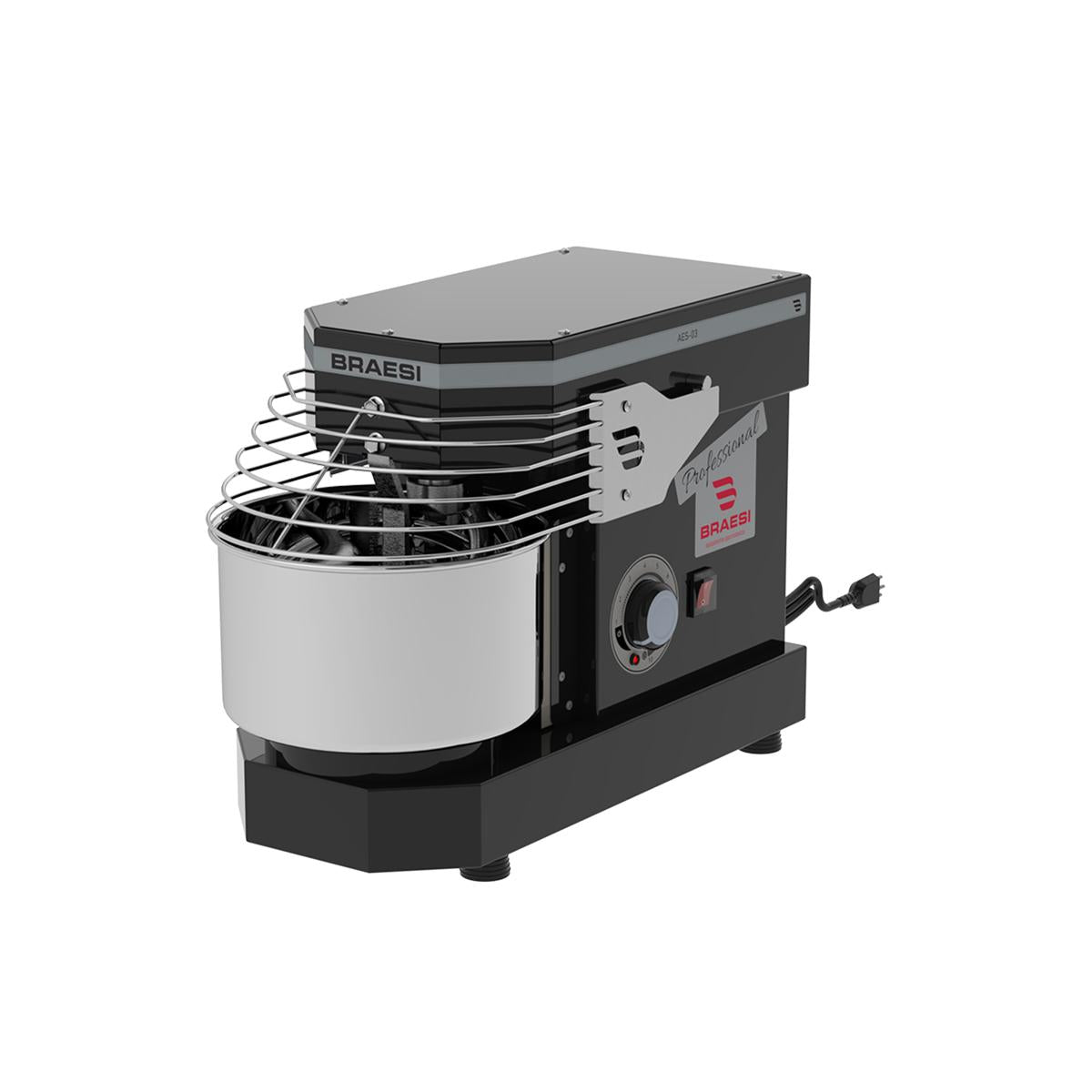 Amassadeira Espiral 3 kg 10 Velocidades Aes-03 Preta Bivolt - Braesi B18881