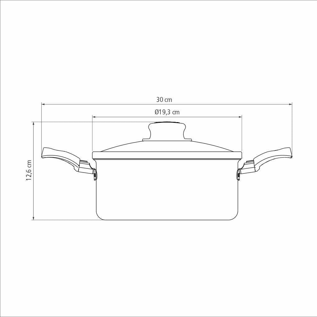 Caçarola Turim Alumínio Antiaderente Vermelho 18cm 2,0l Ptv1 - Tramontina 20261718