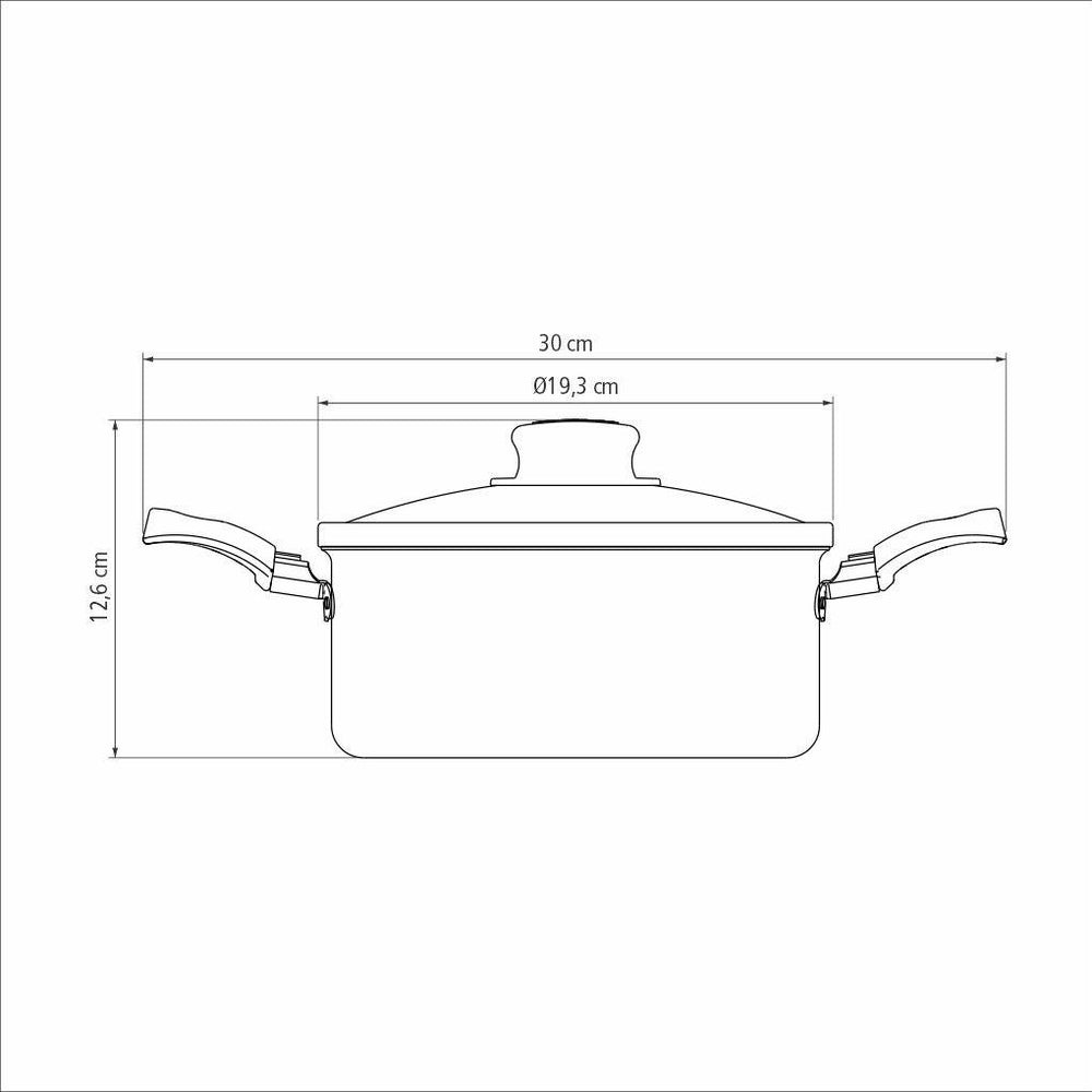 Caçarola Turim Alumínio Antiaderente Vermelho 18cm 2,0l Ptv1 - Tramontina 20261718