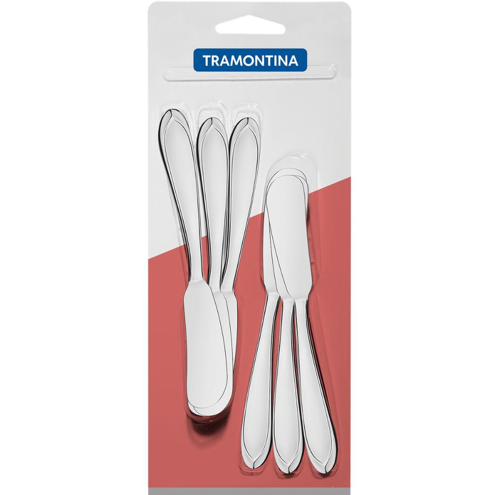 Conjunto de Espátulas 6 Pçs Para Manteiga Laguna em Aço Inox Com Cartela Skin - Tramontina 66906241