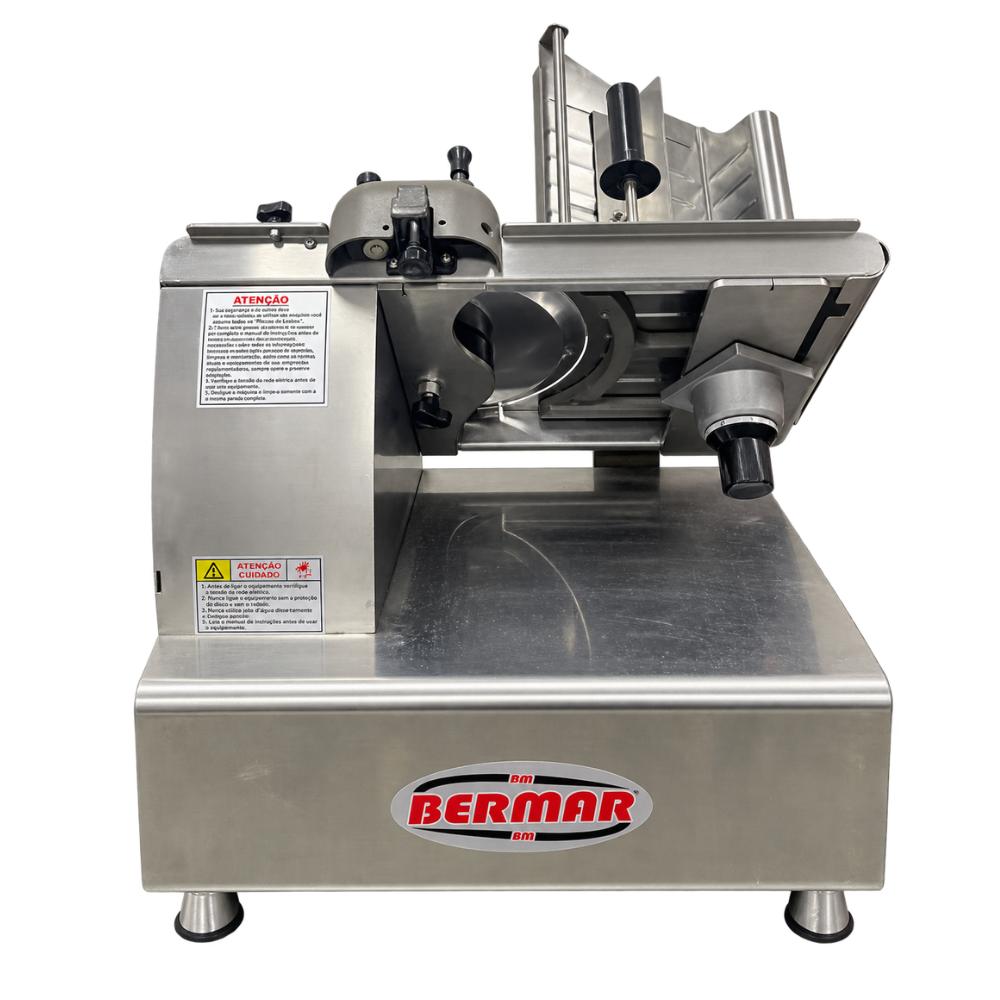 Seminovo - Cortador de Frios Automático Lâmina 300 mm em Aço Inoxidável BM18 NR PF 127/220V BERMAR