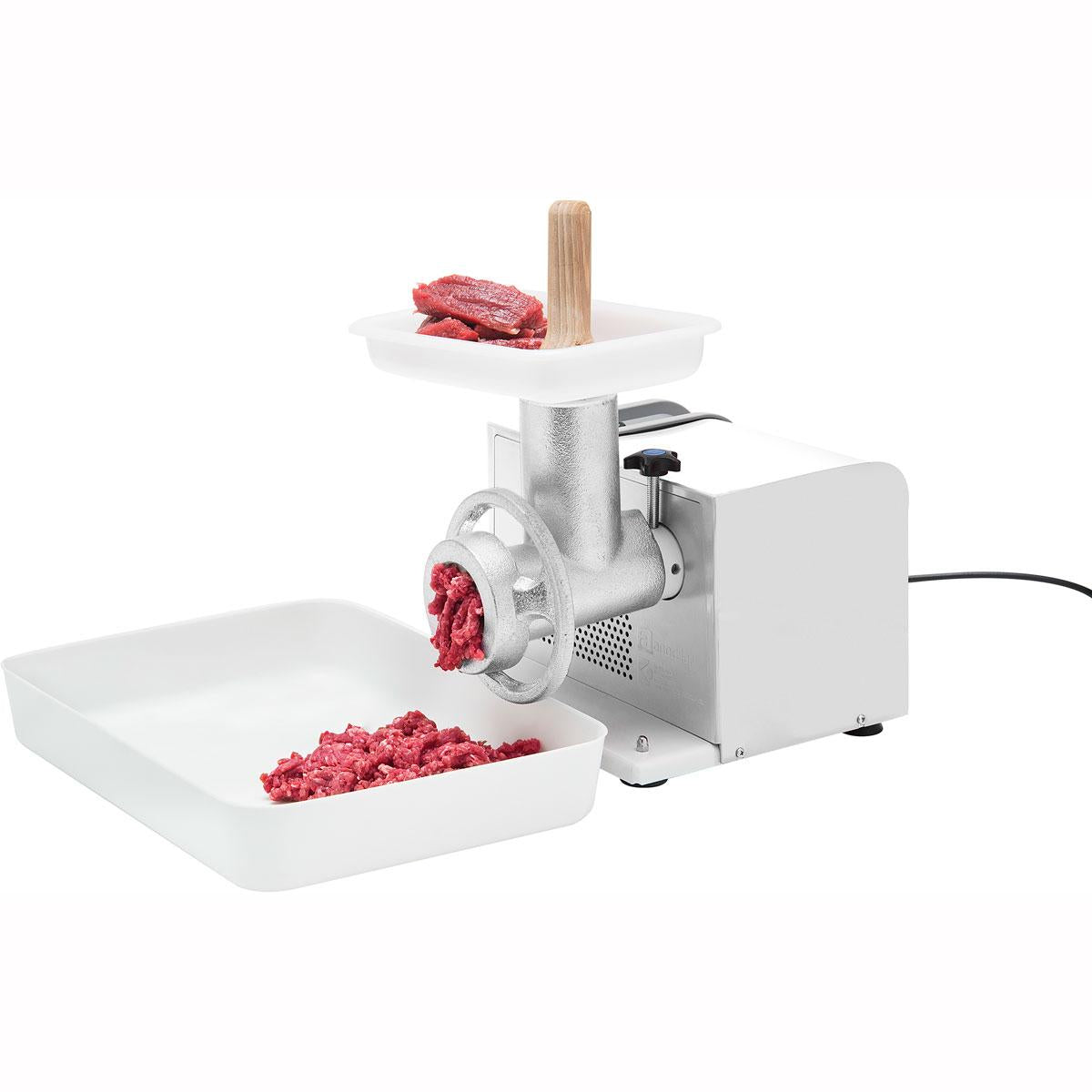 Moedor Carne e Extrusor Massa Pro Branco Boca 08 Motor 1/3 Cv 127V - Anodilar