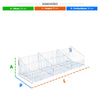 Cesto Aramado 30cm x 91cm com 2 Divisórias Branco New Plus - Sa Gondolas