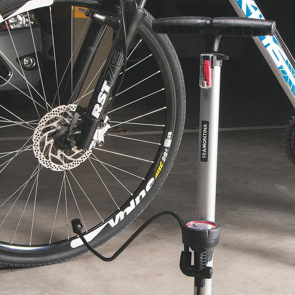 Bomba de ar Manual Pneu Bola Câmara Colchão de ar Piscina 160psi 11bar - Tramontina 43132001