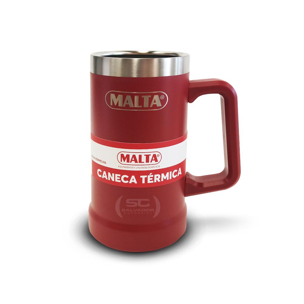 Caneca Térmica Para Cerveja Chopp Gelado Em Inox 709ml CQS 5750 Vermelho - Malta