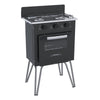 Fogão 2 Bocas Simples Gemini Vetro Preto Fosco Gás GLP Com Forno GMV200 - Venax 7509