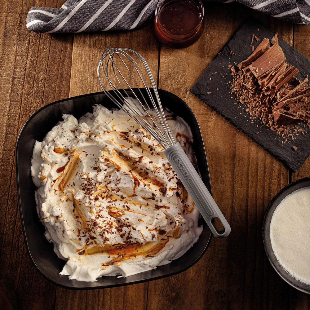 Batedor Manual Softta em Aço Inox Com Cabo Emborrachado Cinza - Tramontina 25859160