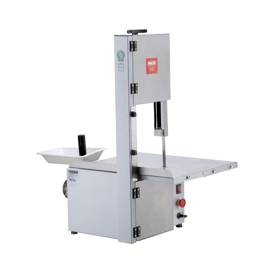 Serra Fita Profissional Branca com Mesa Inox e Moedor B.8 1/2 CV Bivolt - Malta 3101040