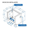 Fogão de Embutir 5 Bocas Picasso Line Preto Fosco Gás GLP Com Forno PCEL560 - Venax 30260