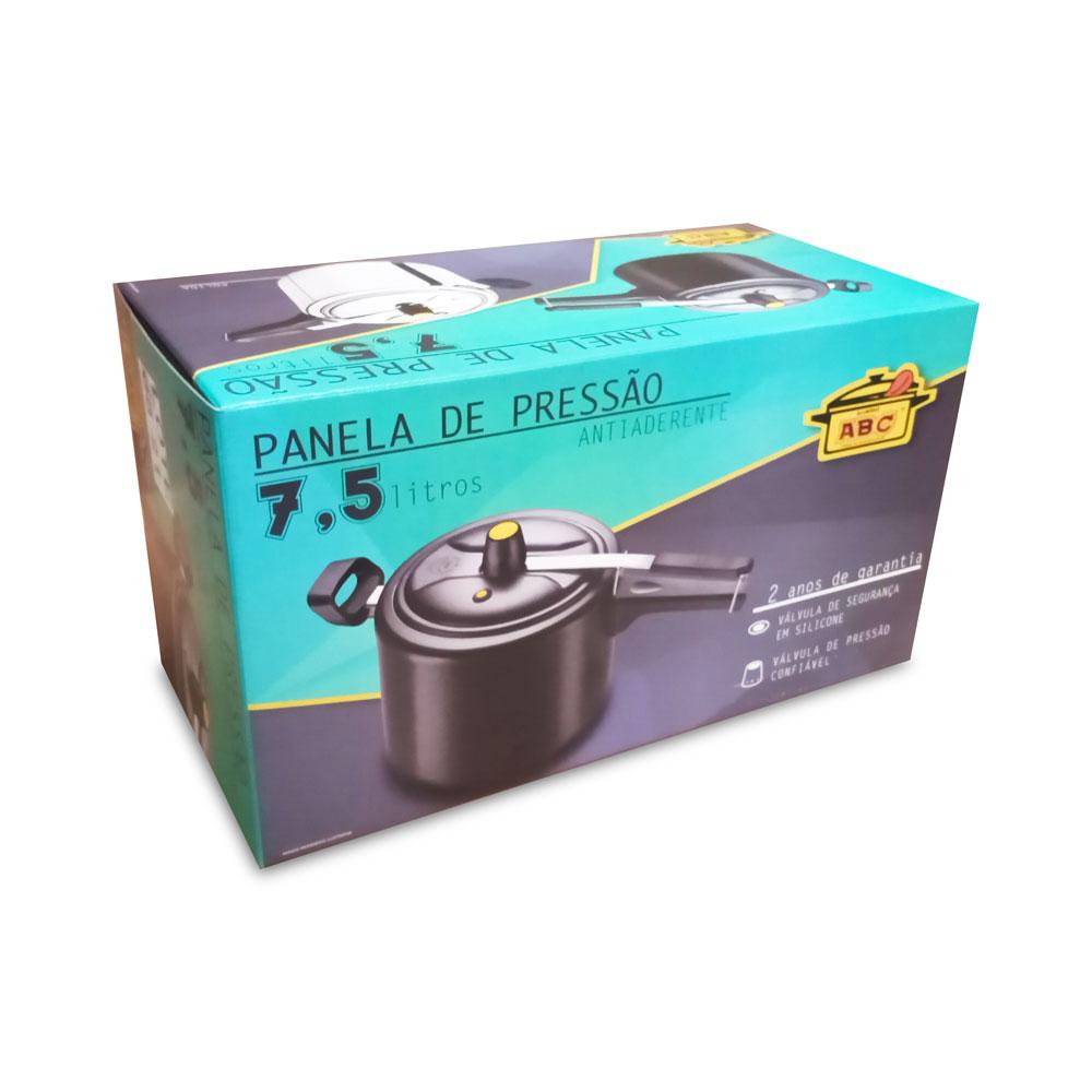 Panela de Pressão Para Feijoada Em Alumínio Antiaderente 7,5l Cabo de Baquelite 16261 - Alumínio ABC