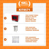 Kit - Forno Turbo Prp-004 Plus Digital 220v Vermelho + Bancada Mes-004 + 4 Assadeiras - Progás