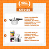 Kit - Panela de Pressão Inox 4,5l Brava + Faqueiro 30pçs Preto - Tramontina