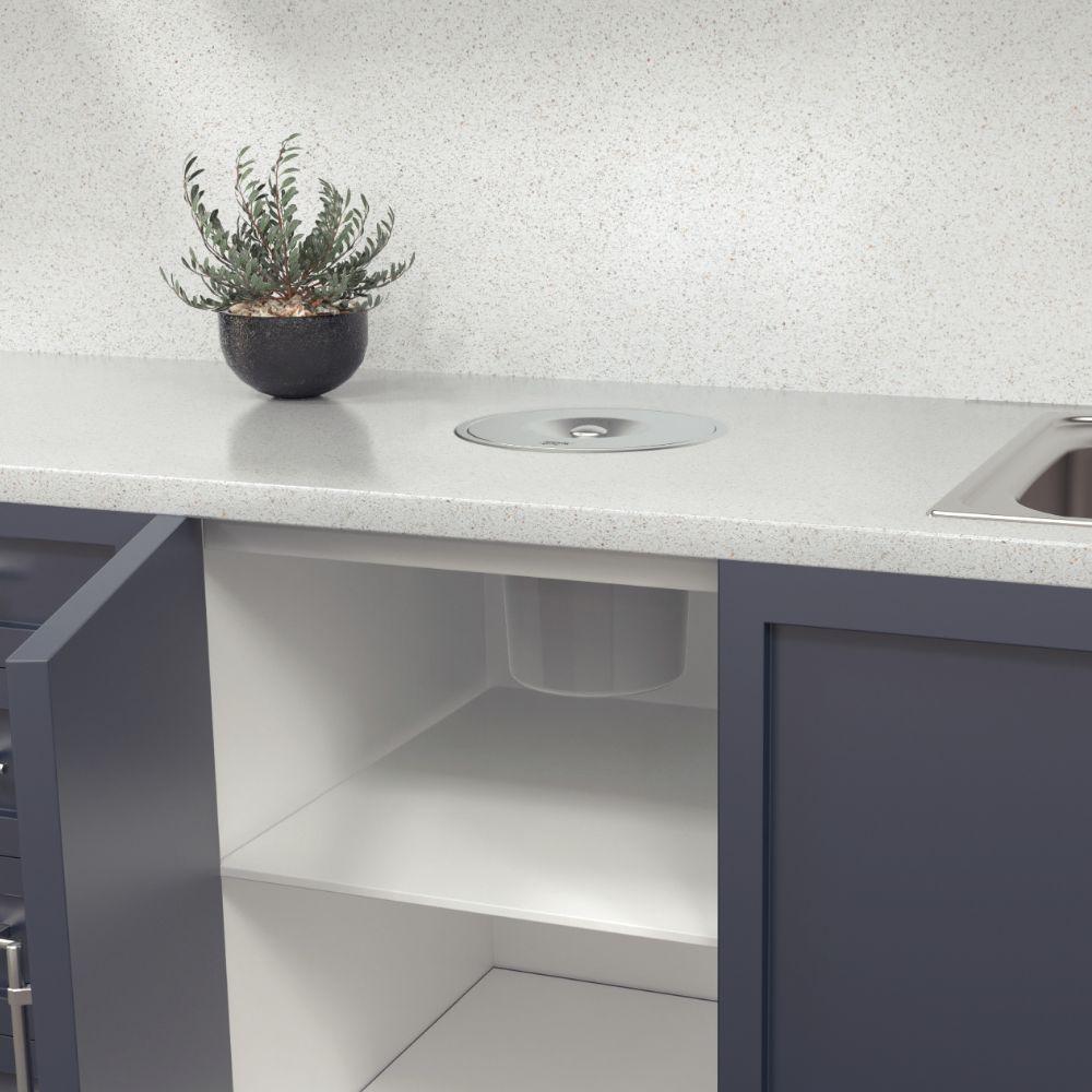 Lixeira de Embutir em Aço Inox Com Balde Plástico Clean Around 5 Litros - Tramontina 94518005
