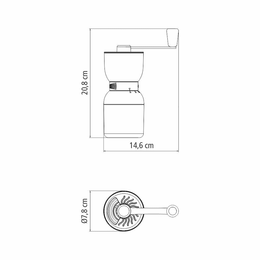 Moedor de Café Manual em Plástico Abs Com Moinho em Cerâmica - Tramontina 61769010