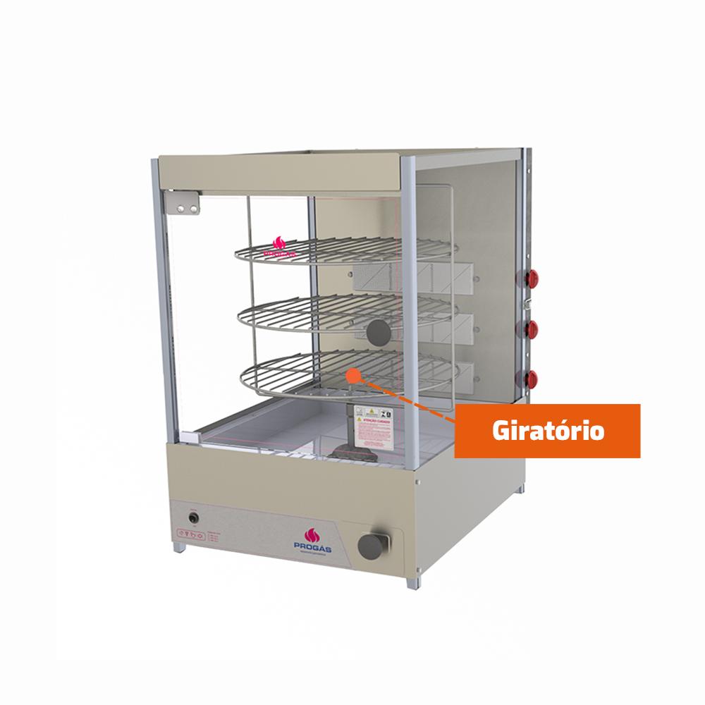 Forno Giratório Multiuso a Gás Profissional 3 Grelhas 30kg Infravermelho PRP-124G Bivolt – Progás